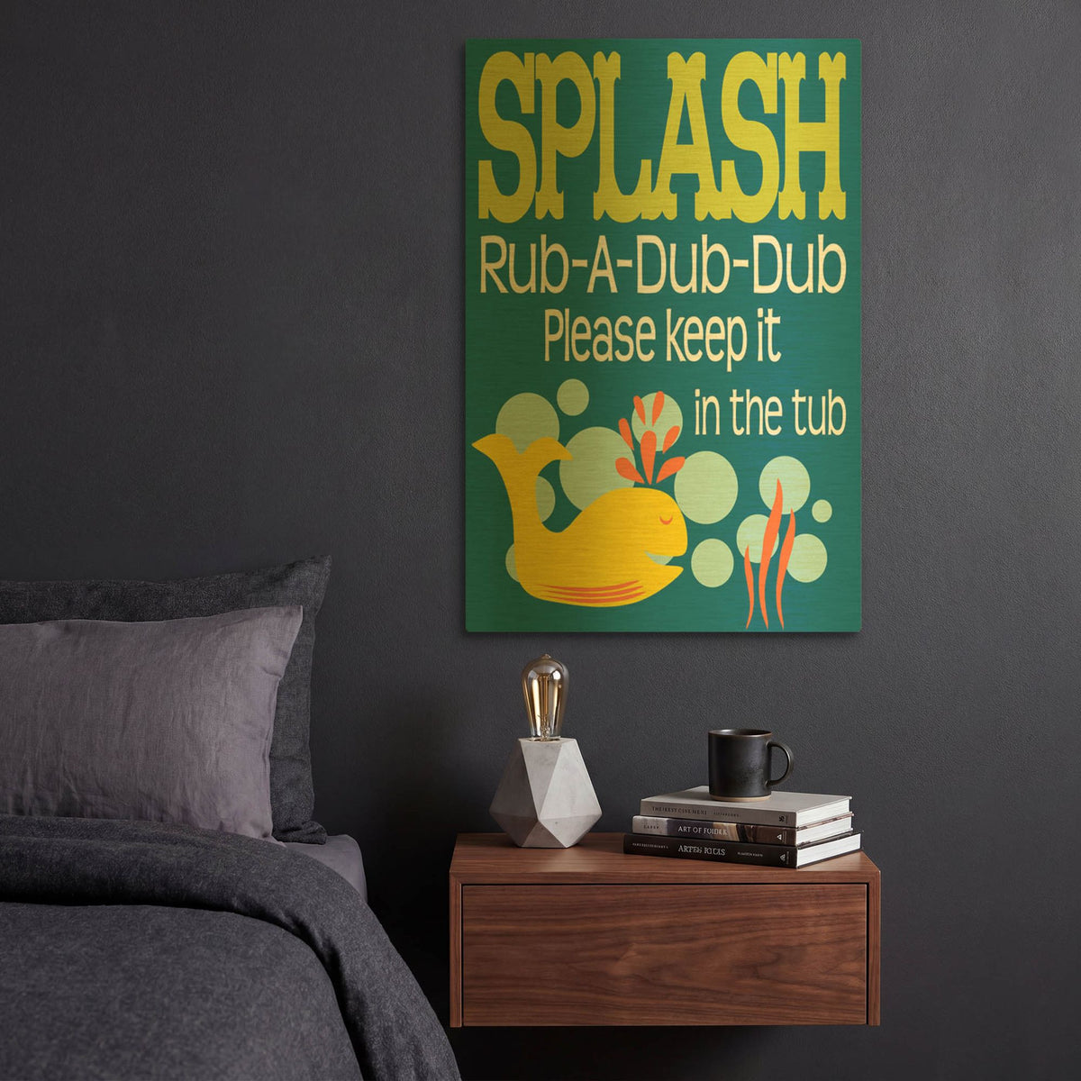 'Ocean Bubble Friends 3' By Leslie Fuqua Gold Metal Wall Art