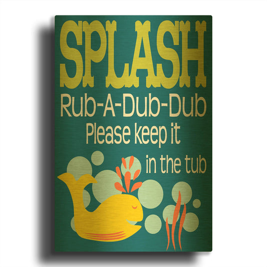 'Ocean Bubble Friends 3' By Leslie Fuqua Gold Metal Wall Art
