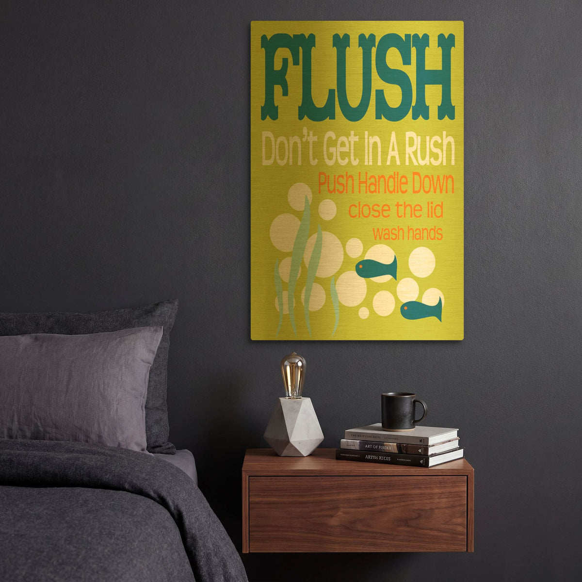 'Ocean Bubble Friends 2' By Leslie Fuqua Gold Metal Wall Art
