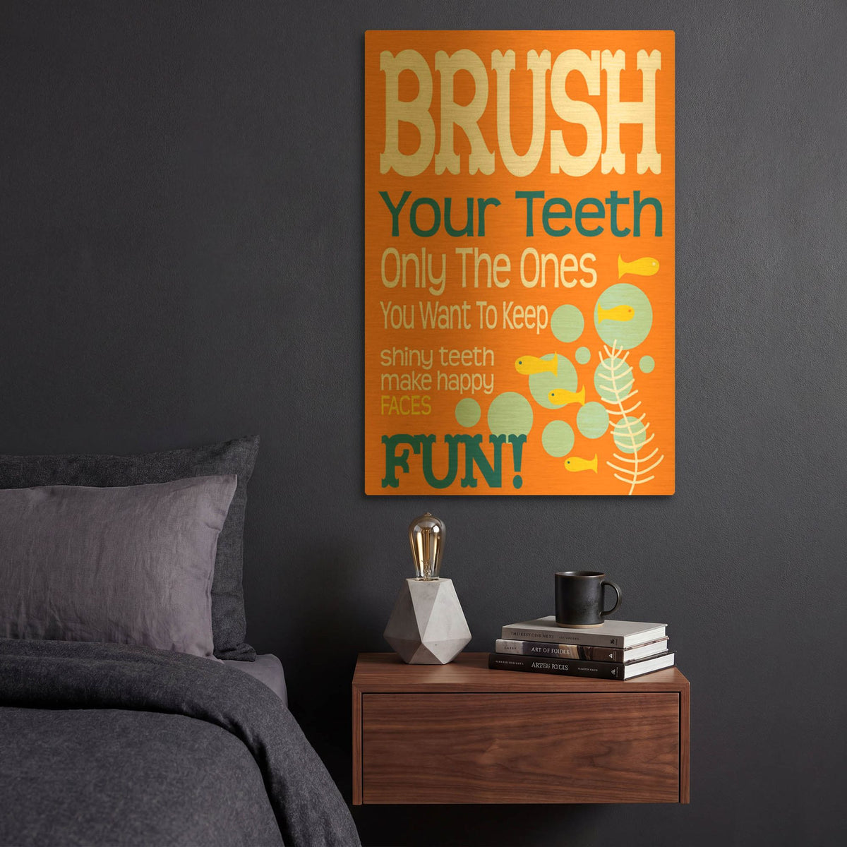 'Ocean Bubble Friends 1' By Leslie Fuqua Gold Metal Wall Art