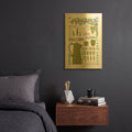 'Culinary Love 2 in Color' By Leslie Fuqua Gold Metal Wall Art