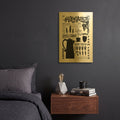 'Culinary Love 2 in B&W' By Leslie Fuqua Gold Metal Wall Art