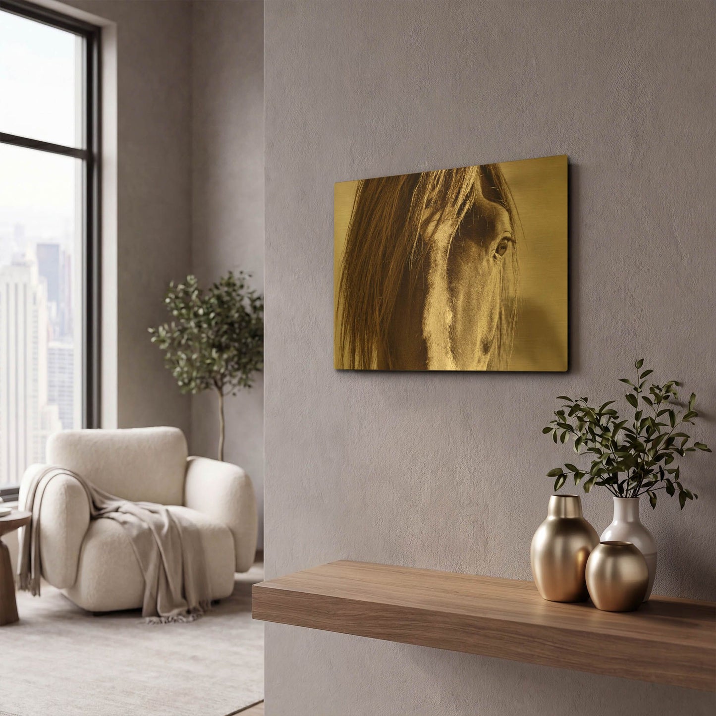 'Amante' By Lisa Dearing Gold Metal Wall Art