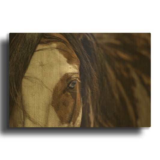 'Blue' By Lisa Dearing Gold Metal Wall Art