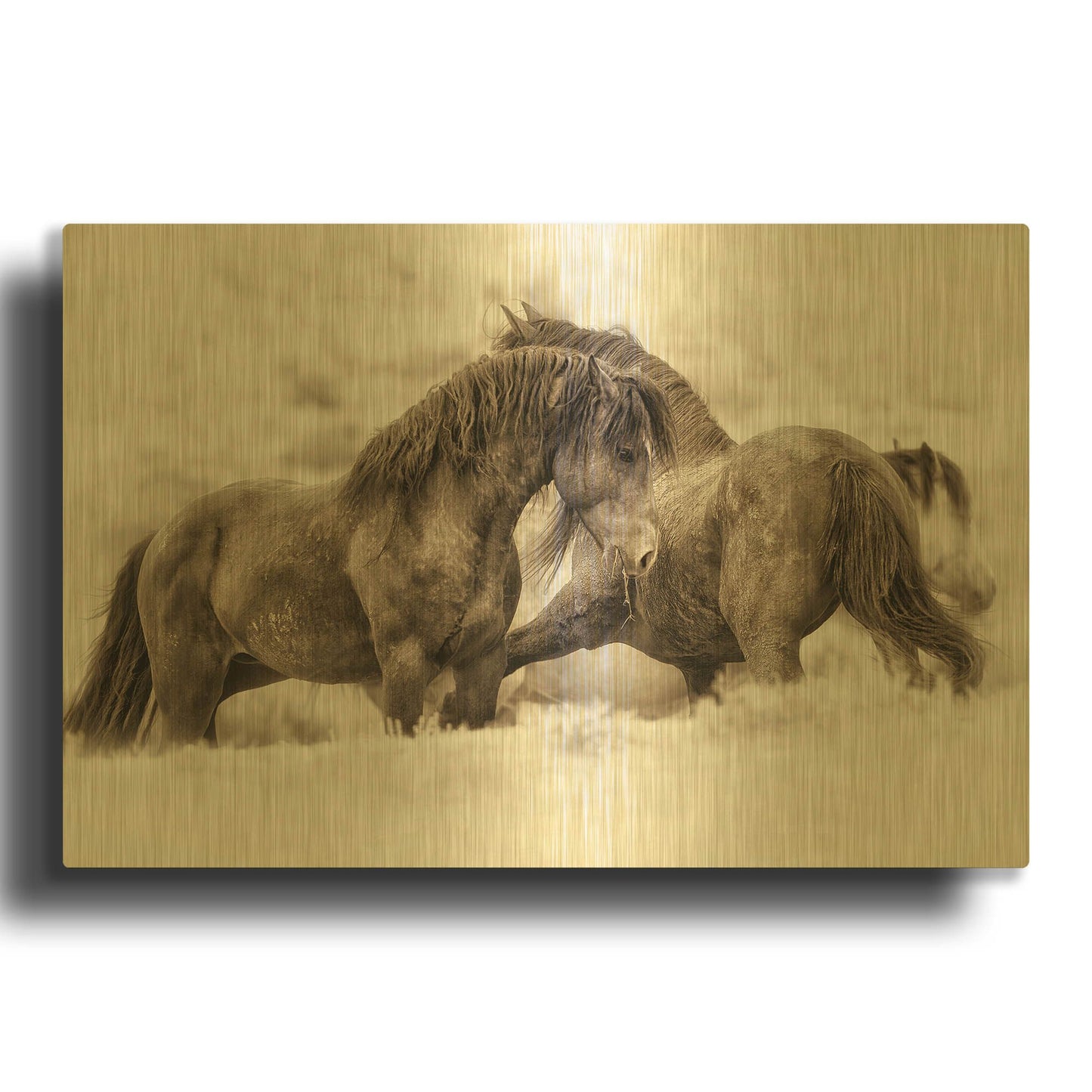 'Brothers' By Lisa Dearing Gold Metal Wall Art