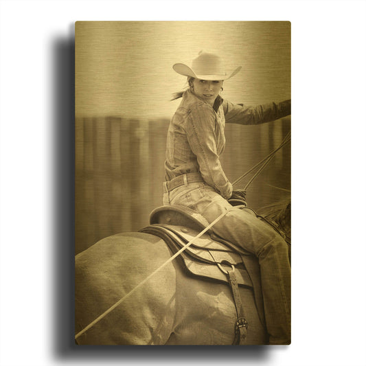 'Got One' By Lisa Dearing Gold Metal Wall Art