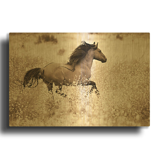 'Running Free' By Lisa Dearing Gold Metal Wall Art
