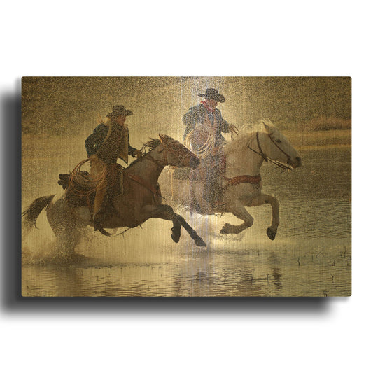 'Splash Dance' By Lisa Dearing Gold Metal Wall Art