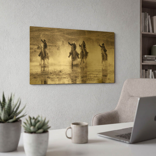 'Splash Dance II' By Lisa Dearing Gold Metal Wall Art