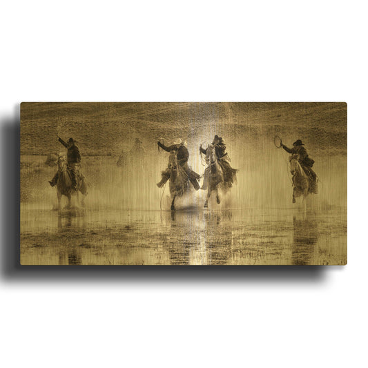 'Splash Dance II' By Lisa Dearing Gold Metal Wall Art