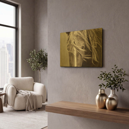 'Wind Knots' By Lisa Dearing Gold Metal Wall Art