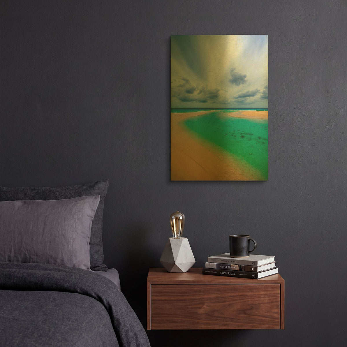'Emerald Dreams' By Lizzy Davis Gold Metal Wall Art