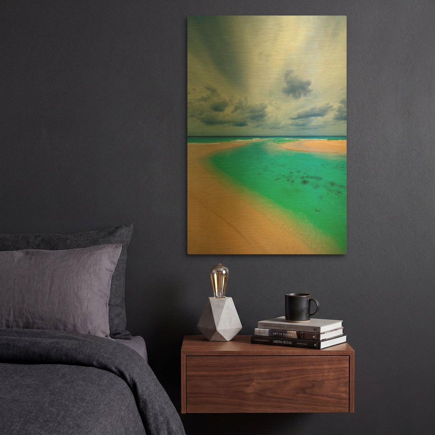 'Emerald Dreams' By Lizzy Davis Gold Metal Wall Art