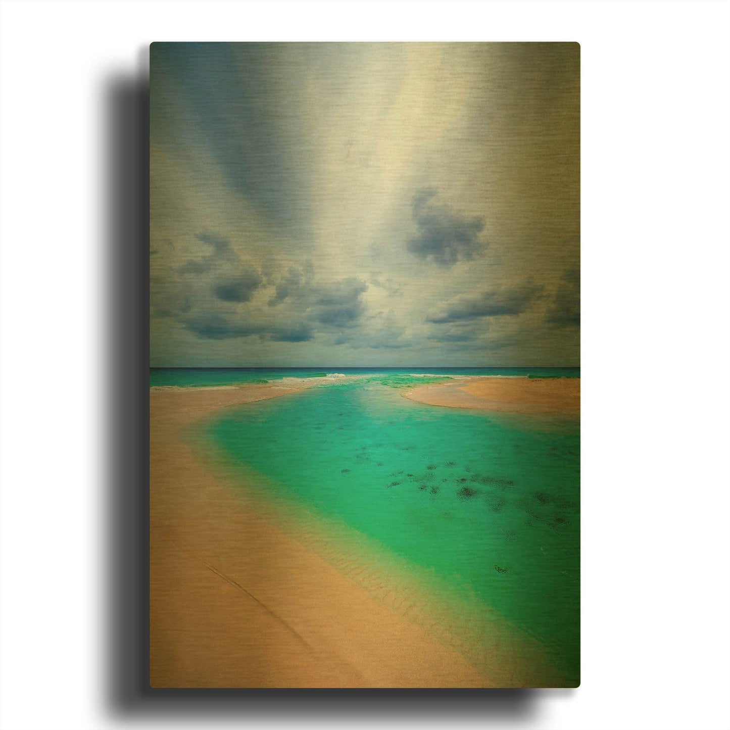 'Emerald Dreams' By Lizzy Davis Gold Metal Wall Art