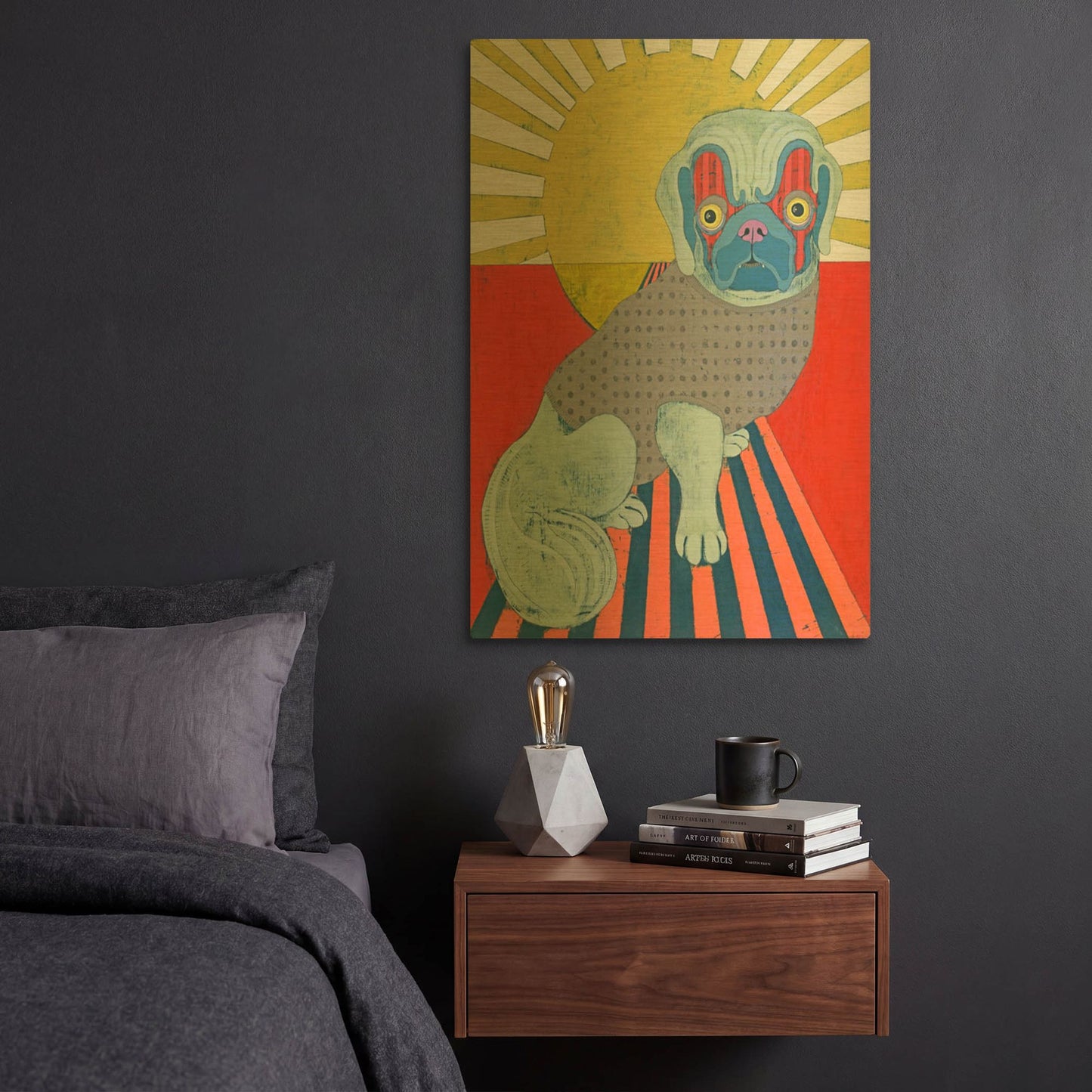 'Pekingese' By Lizzy Davis Gold Metal Wall Art