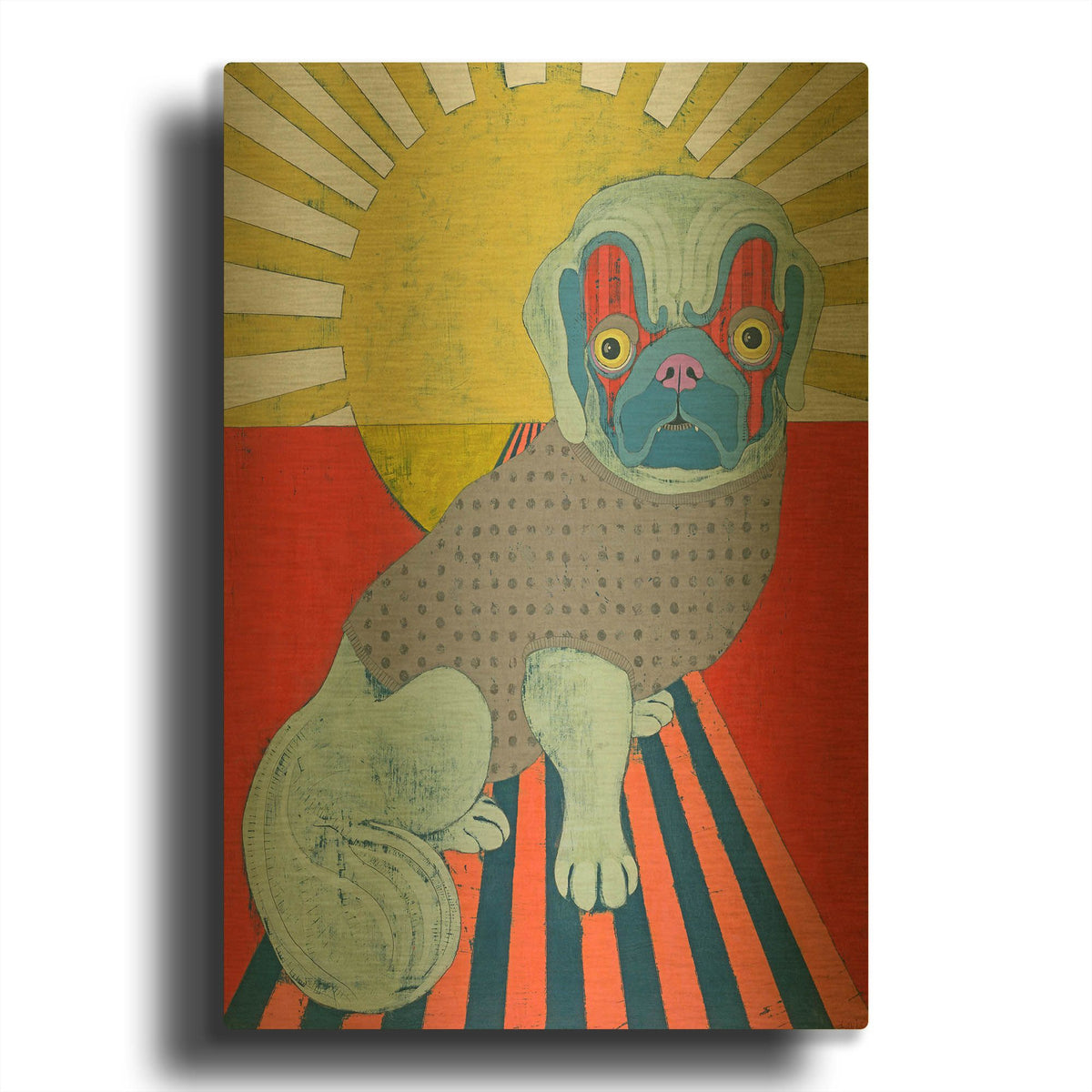 'Pekingese' By Lizzy Davis Gold Metal Wall Art