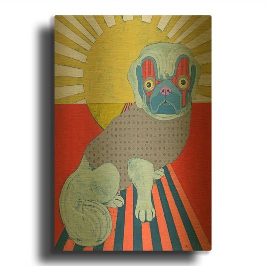 'Pekingese' By Lizzy Davis Gold Metal Wall Art