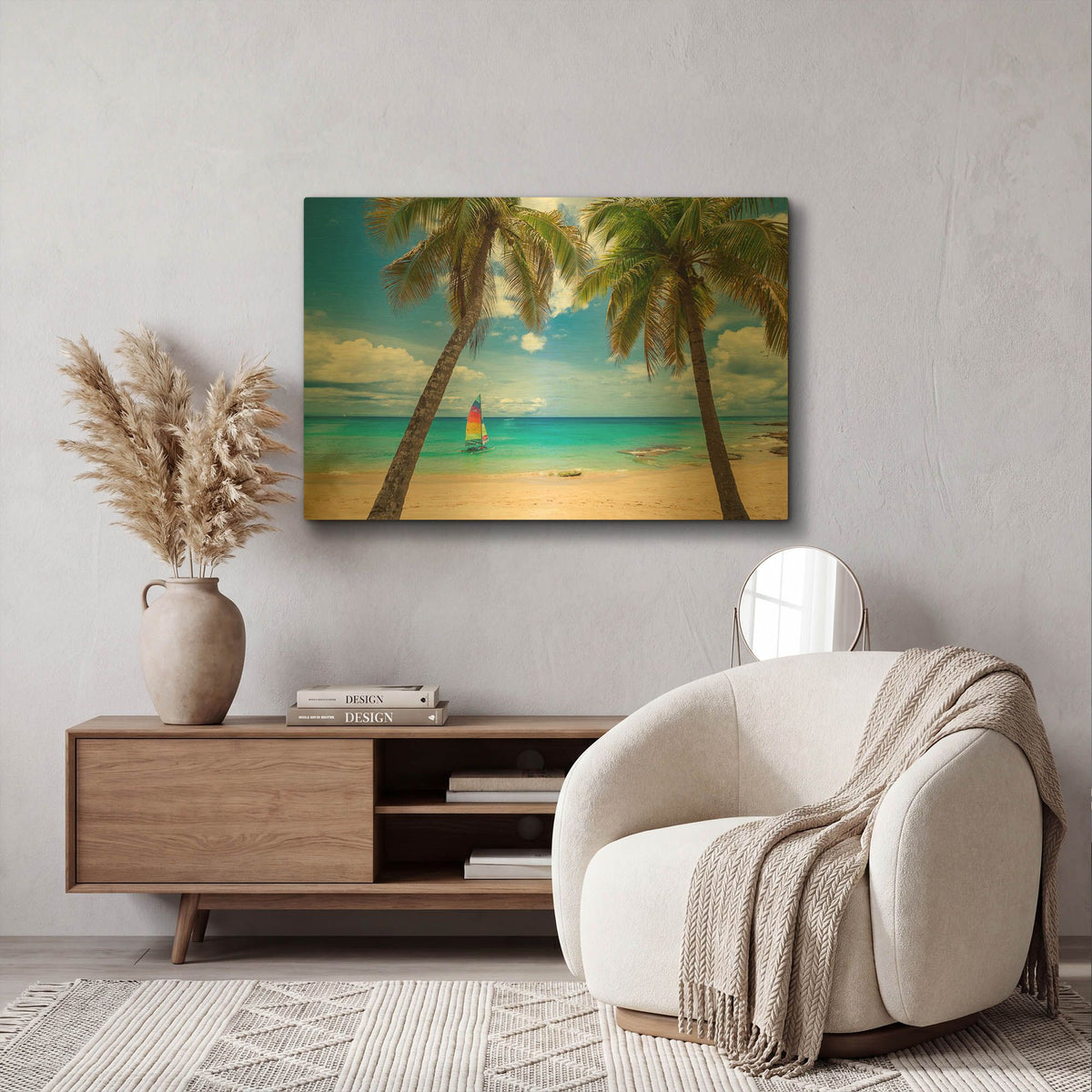 'Postcard From Paradise' By Lizzy Davis Gold Metal Wall Art