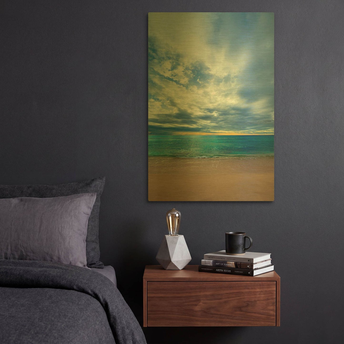 'Sliver of Hope' By Lizzy Davis Gold Metal Wall Art