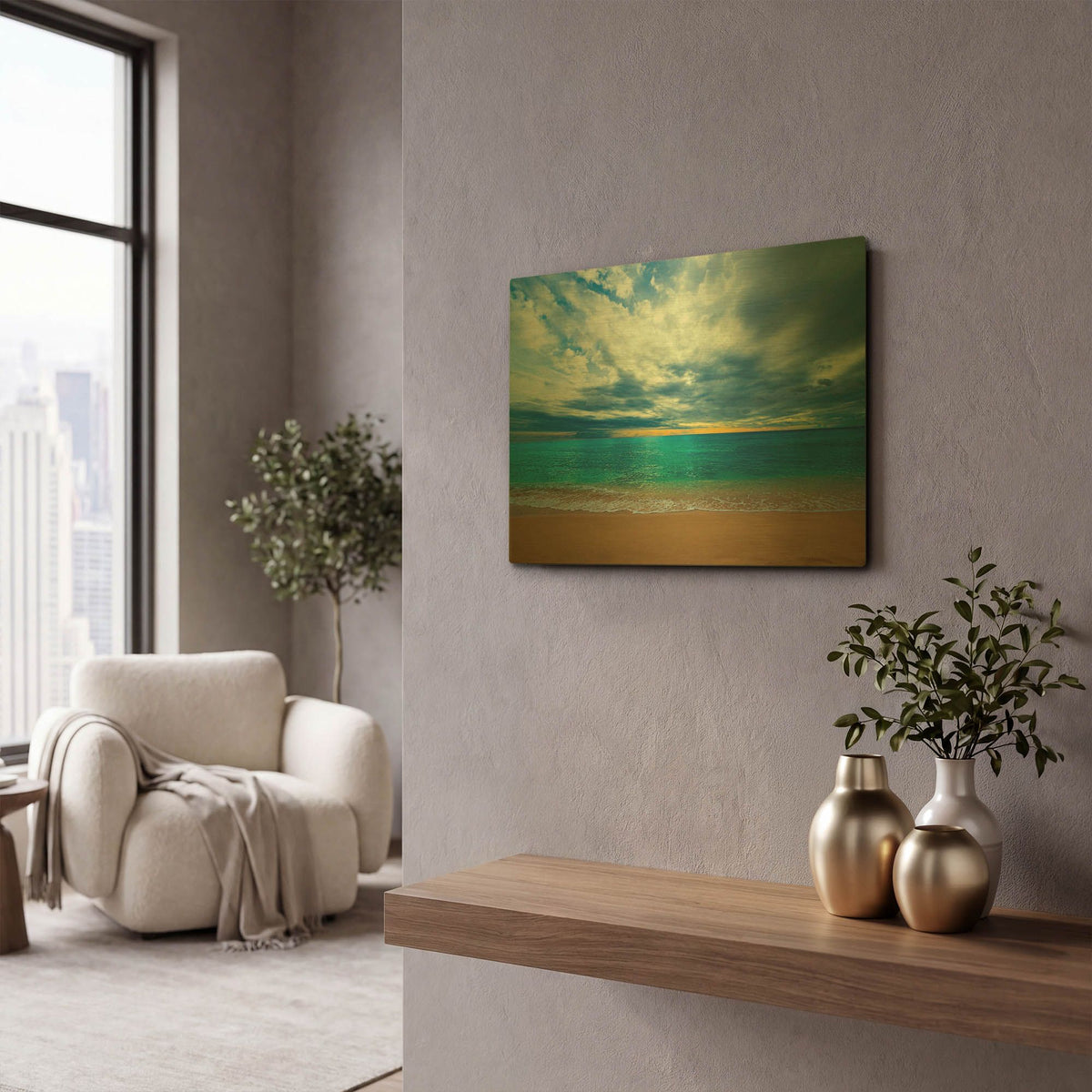 'The Last Light' By Lizzy Davis Gold Metal Wall Art