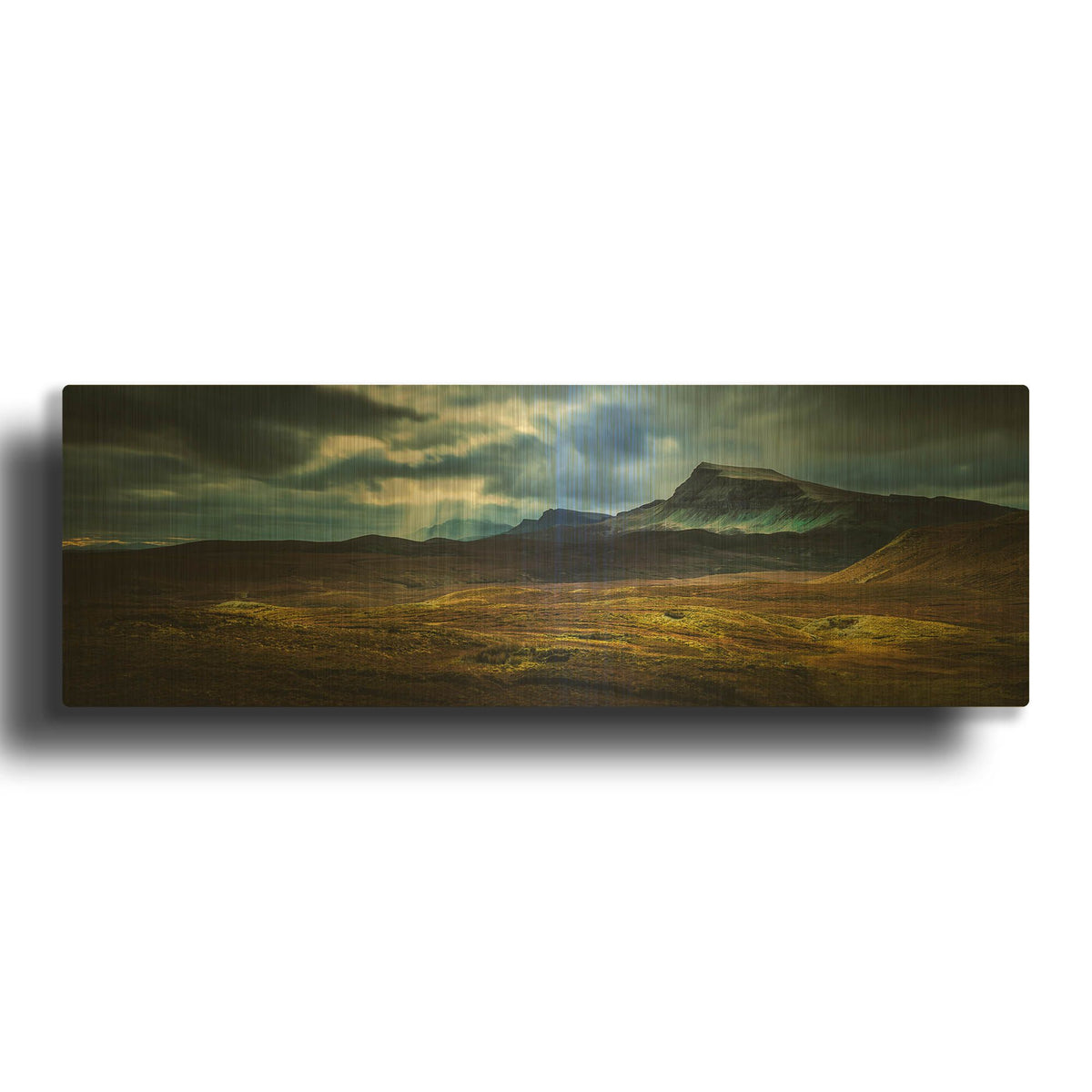 'Quiraing Lightpools' By Lynne Douglas Gold Metal Wall Art