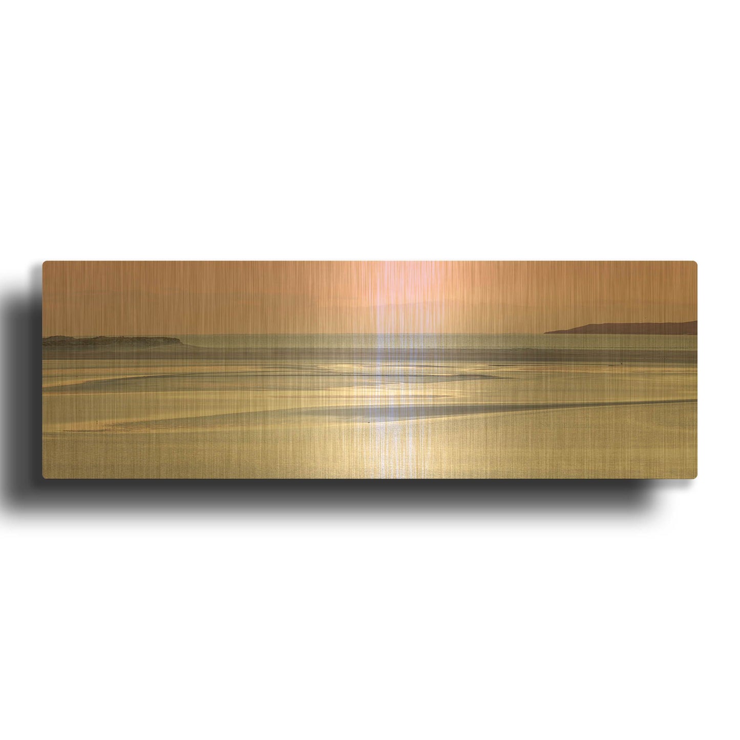 'Silver Sands' By Lynne Douglas Gold Metal Wall Art