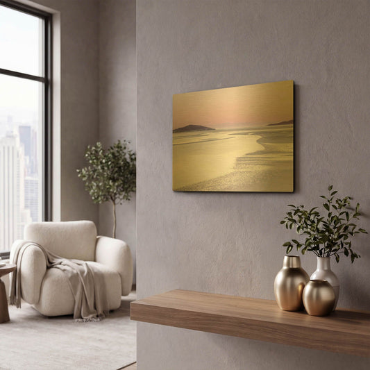 'Silver Silence' By Lynne Douglas Gold Metal Wall Art