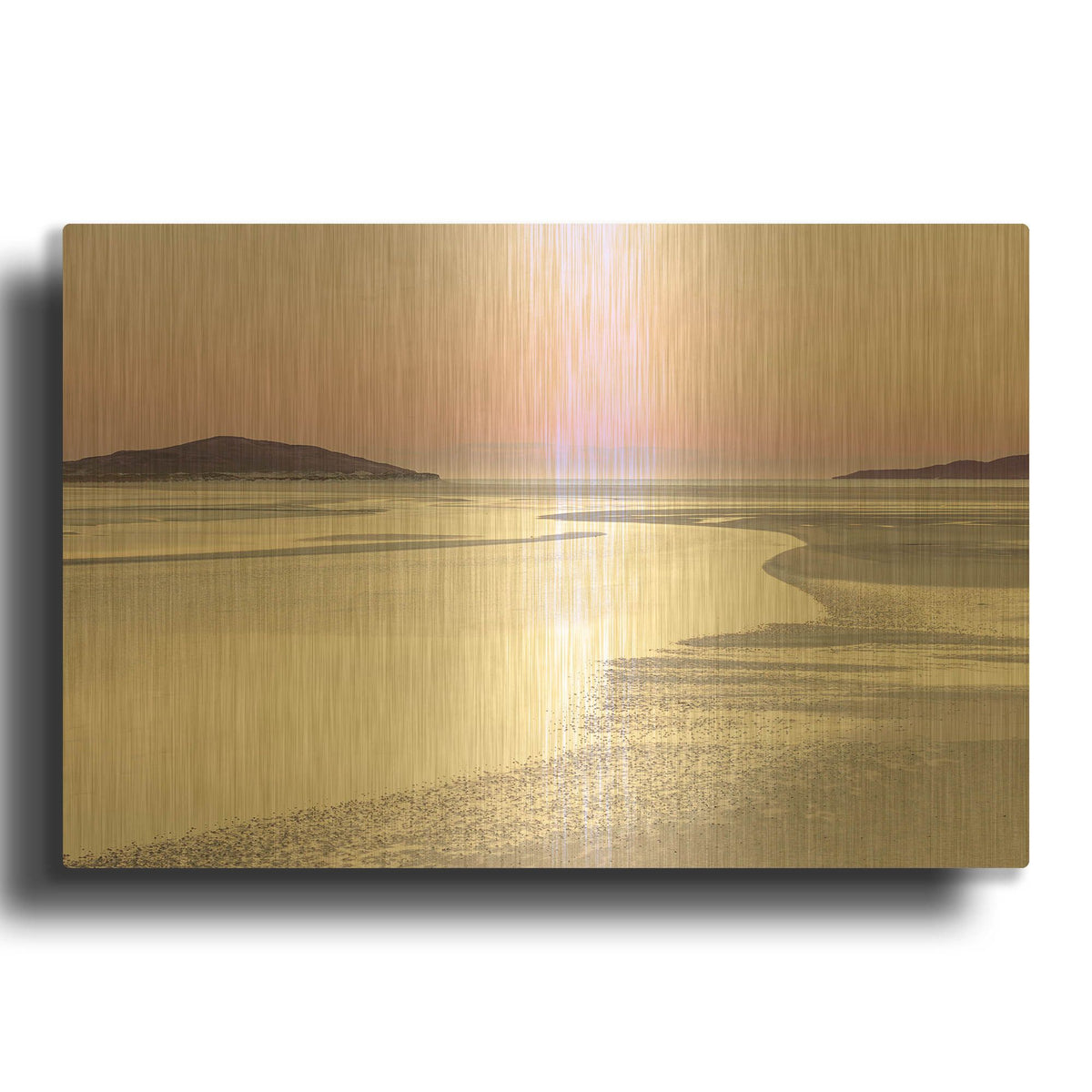 'Silver Silence' By Lynne Douglas Gold Metal Wall Art
