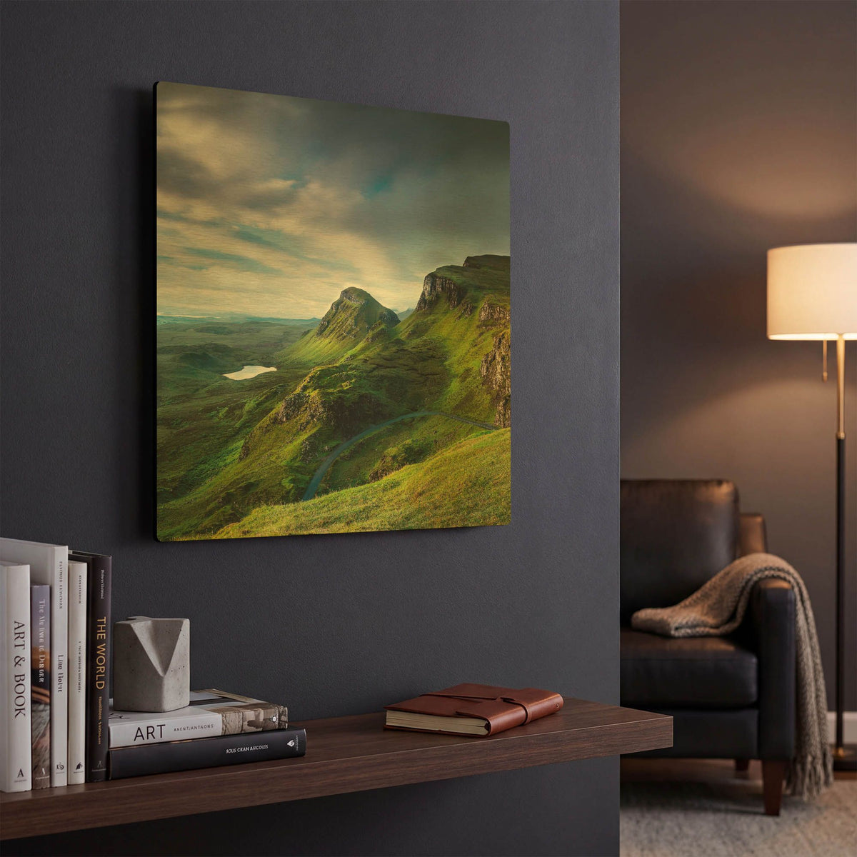 'Summer on the Quiraing' By Lynne Douglas Gold Metal Wall Art