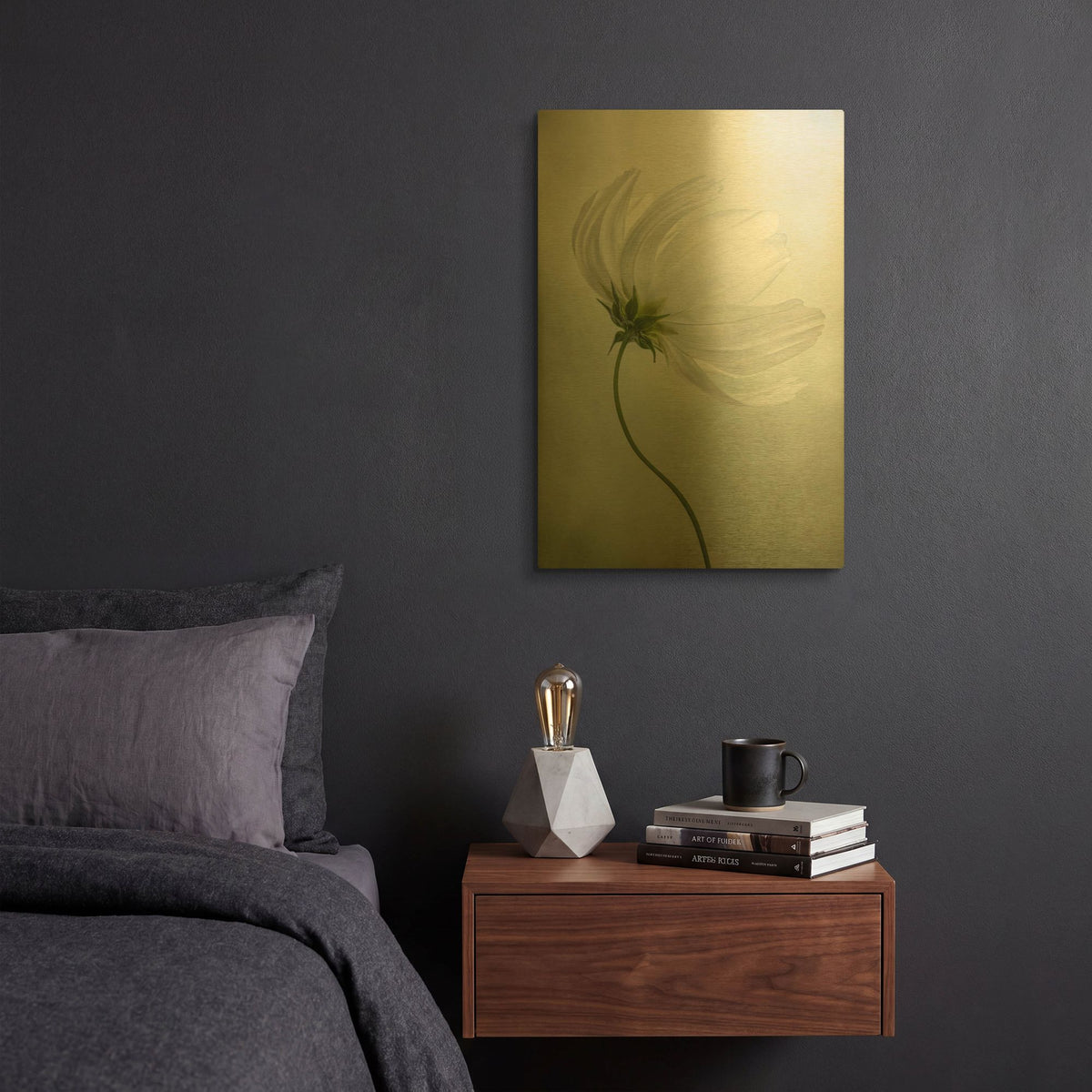'Cosmos Charisma' By Mandy Disher Gold Metal Wall Art