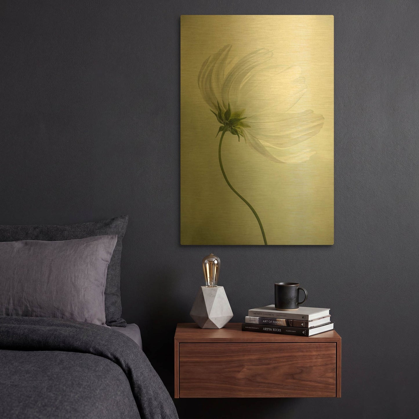 'Cosmos Charisma' By Mandy Disher Gold Metal Wall Art