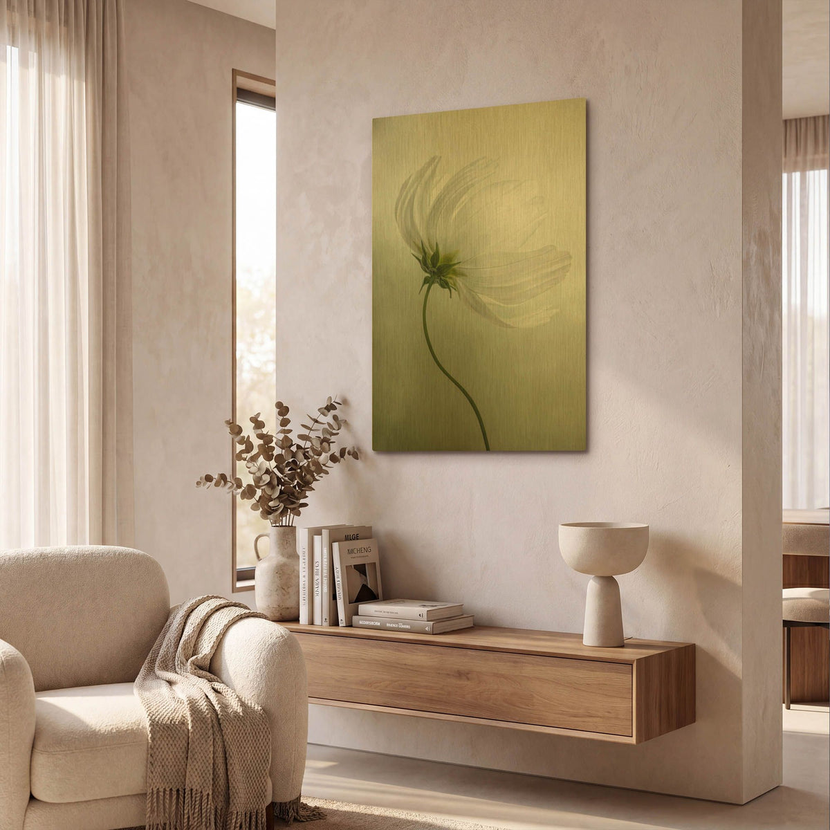 'Cosmos Charisma' By Mandy Disher Gold Metal Wall Art