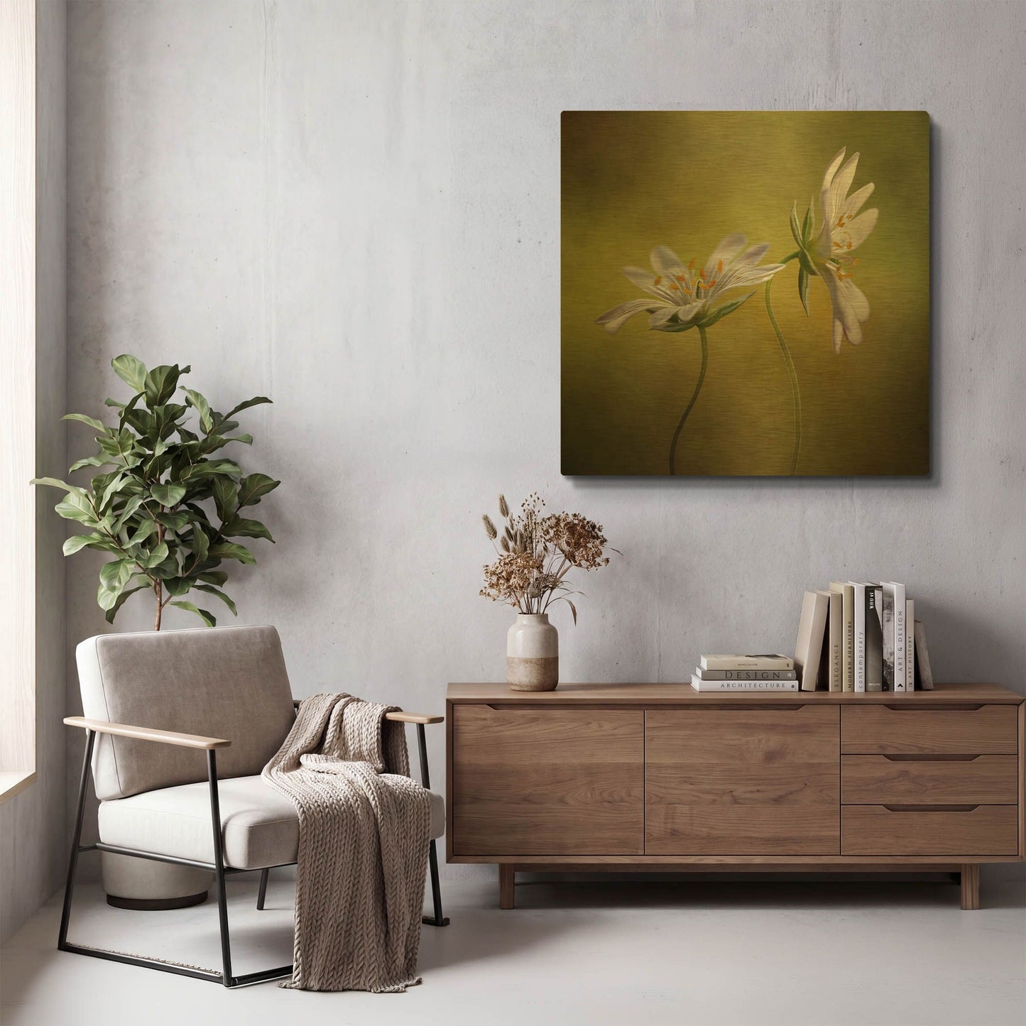 'Echo' By Mandy Disher Gold Metal Wall Art