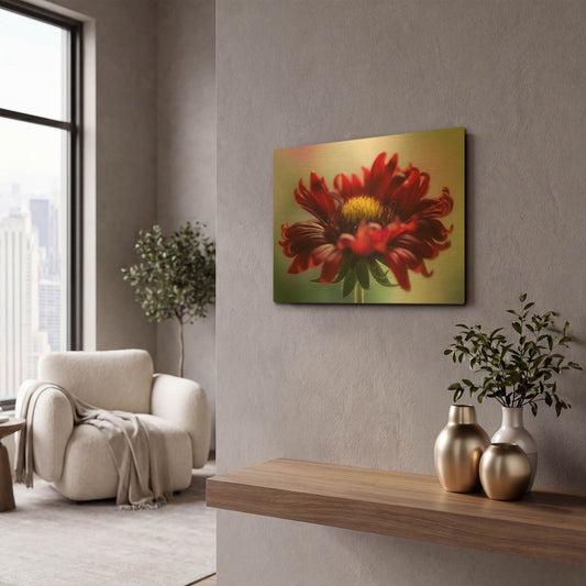 'Flame' By Mandy Disher Gold Metal Wall Art