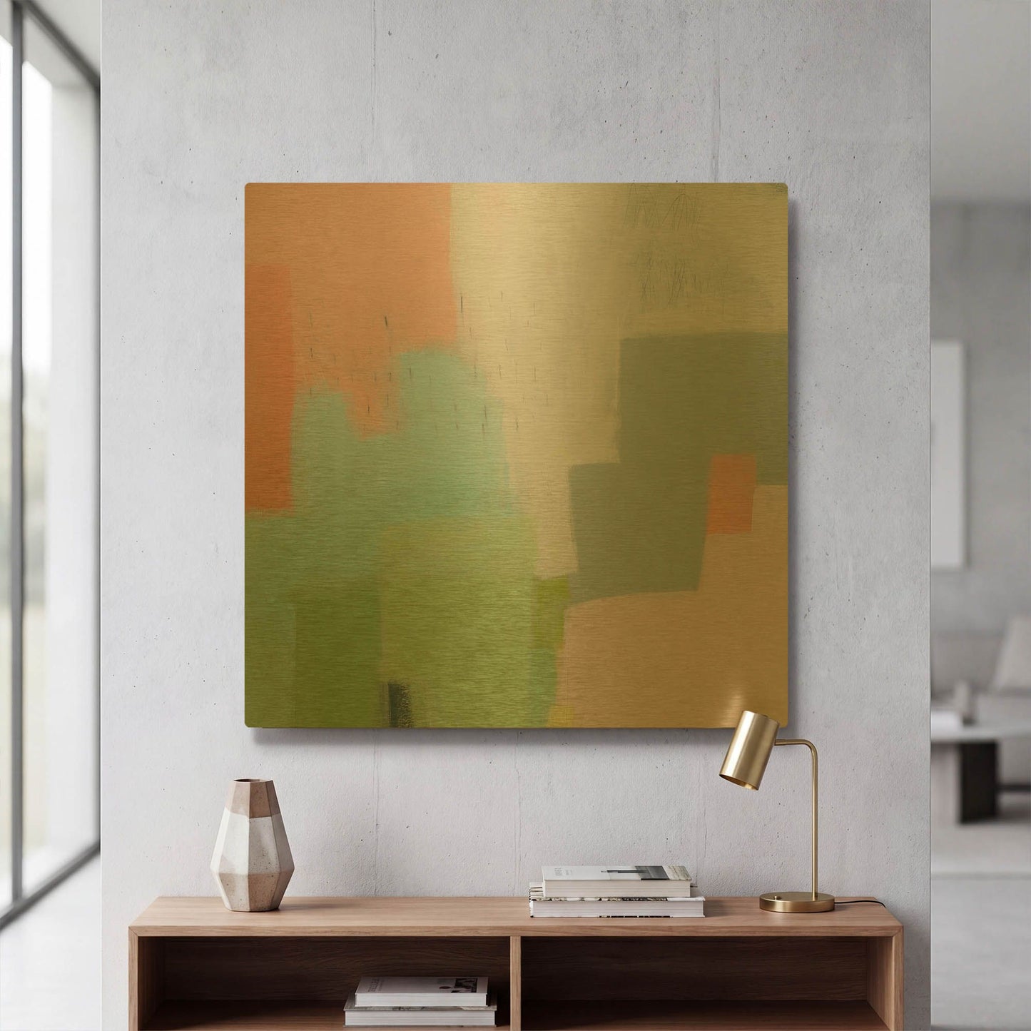 'Persica' By Melissa Donoho Gold Metal Wall Art