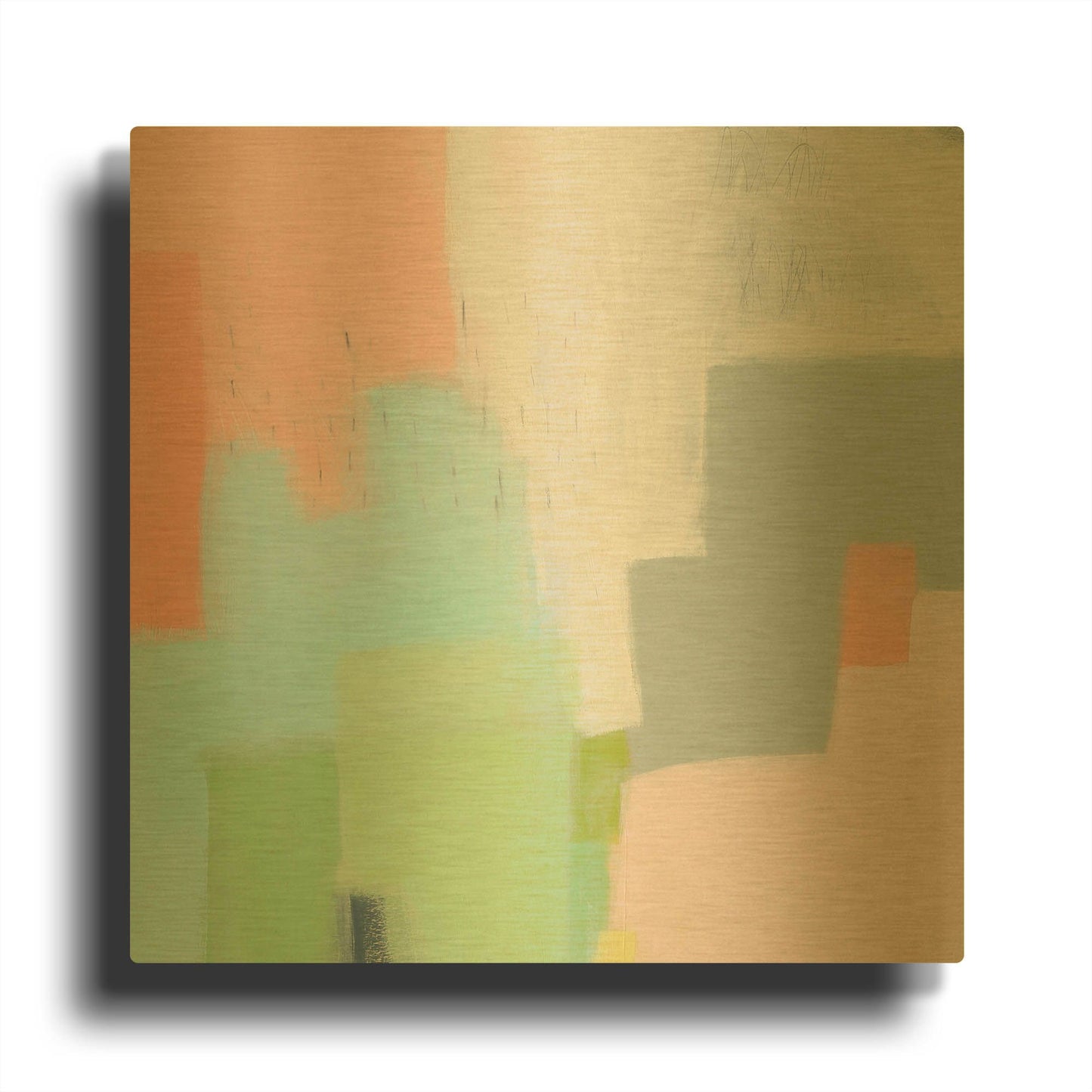 'Persica' By Melissa Donoho Gold Metal Wall Art