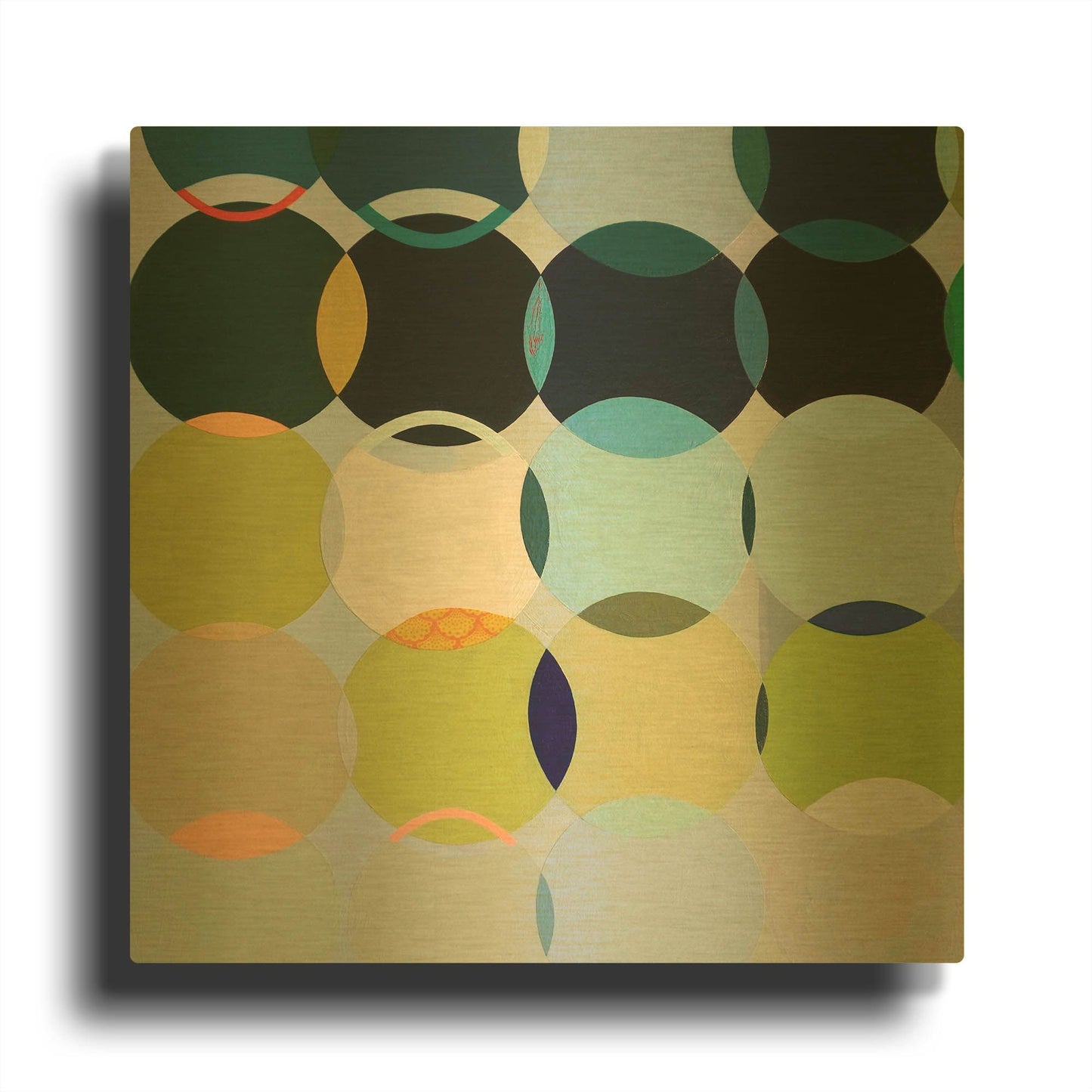 'Circles No. 1' By Naomi Taitz Duffy Gold Metal Wall Art
