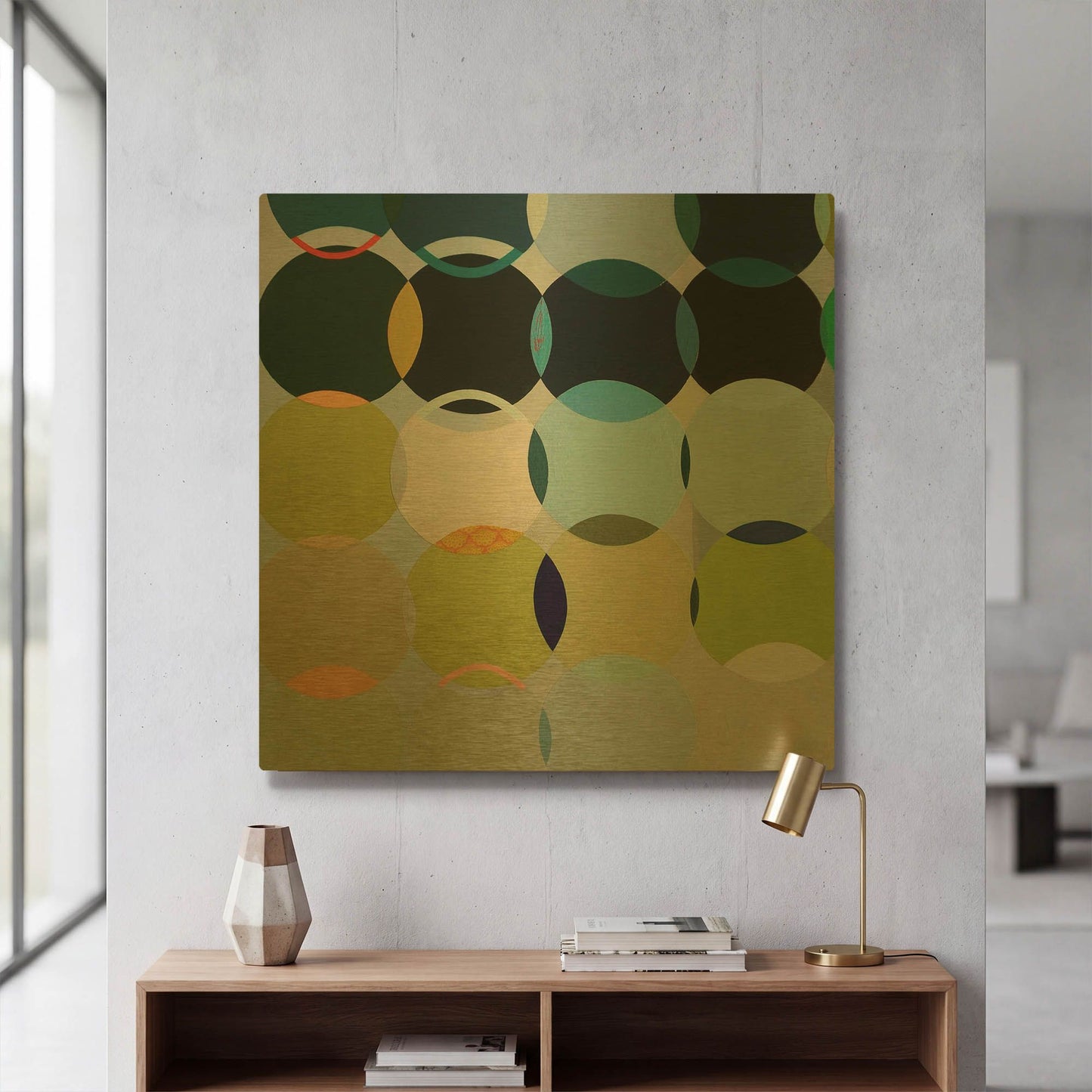 'Circles No. 1' By Naomi Taitz Duffy Gold Metal Wall Art