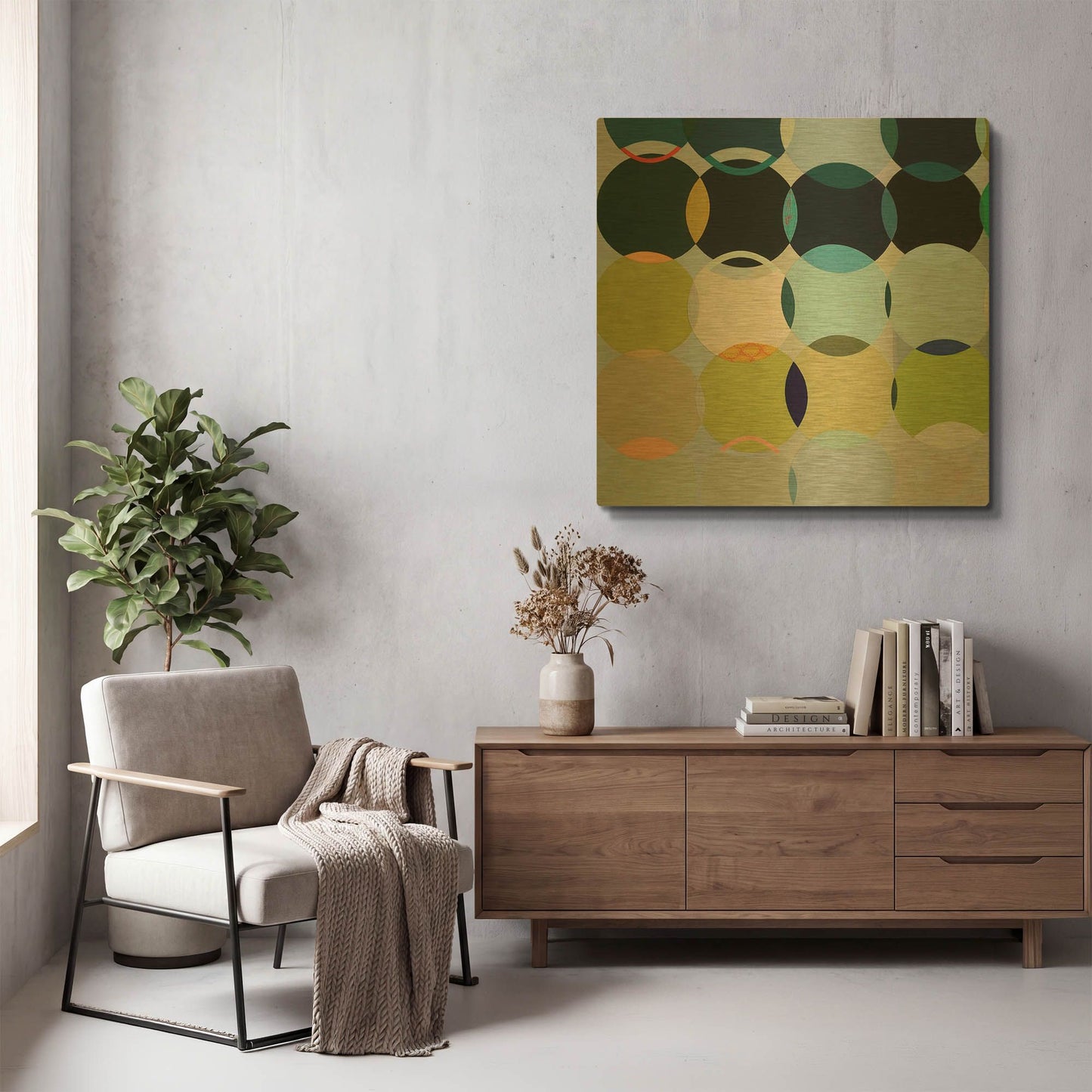 'Circles No. 1' By Naomi Taitz Duffy Gold Metal Wall Art
