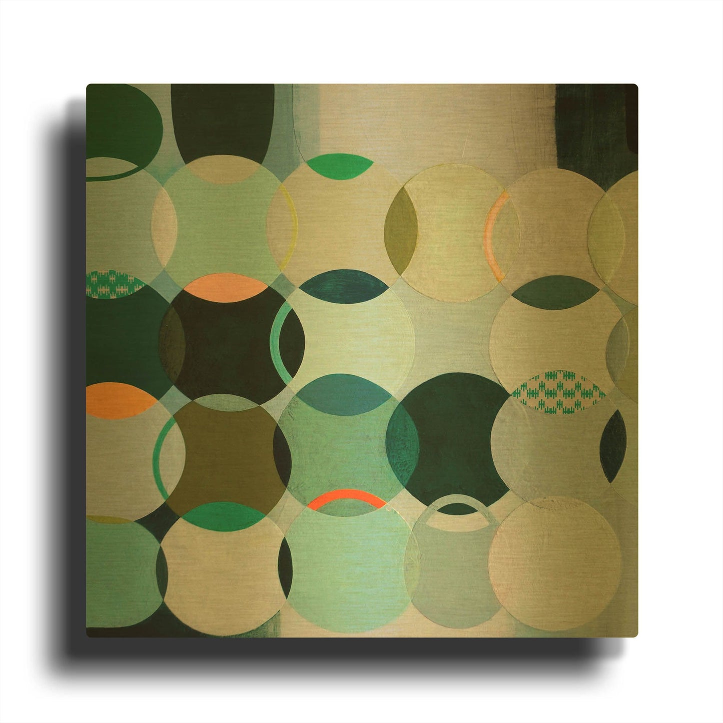 'Circles No. 2' By Naomi Taitz Duffy Gold Metal Wall Art