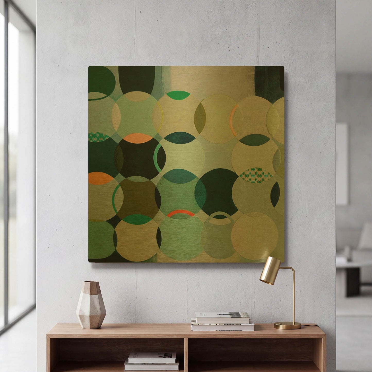 'Circles No. 2' By Naomi Taitz Duffy Gold Metal Wall Art