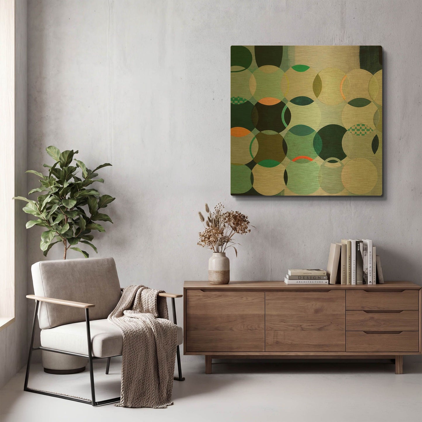 'Circles No. 2' By Naomi Taitz Duffy Gold Metal Wall Art