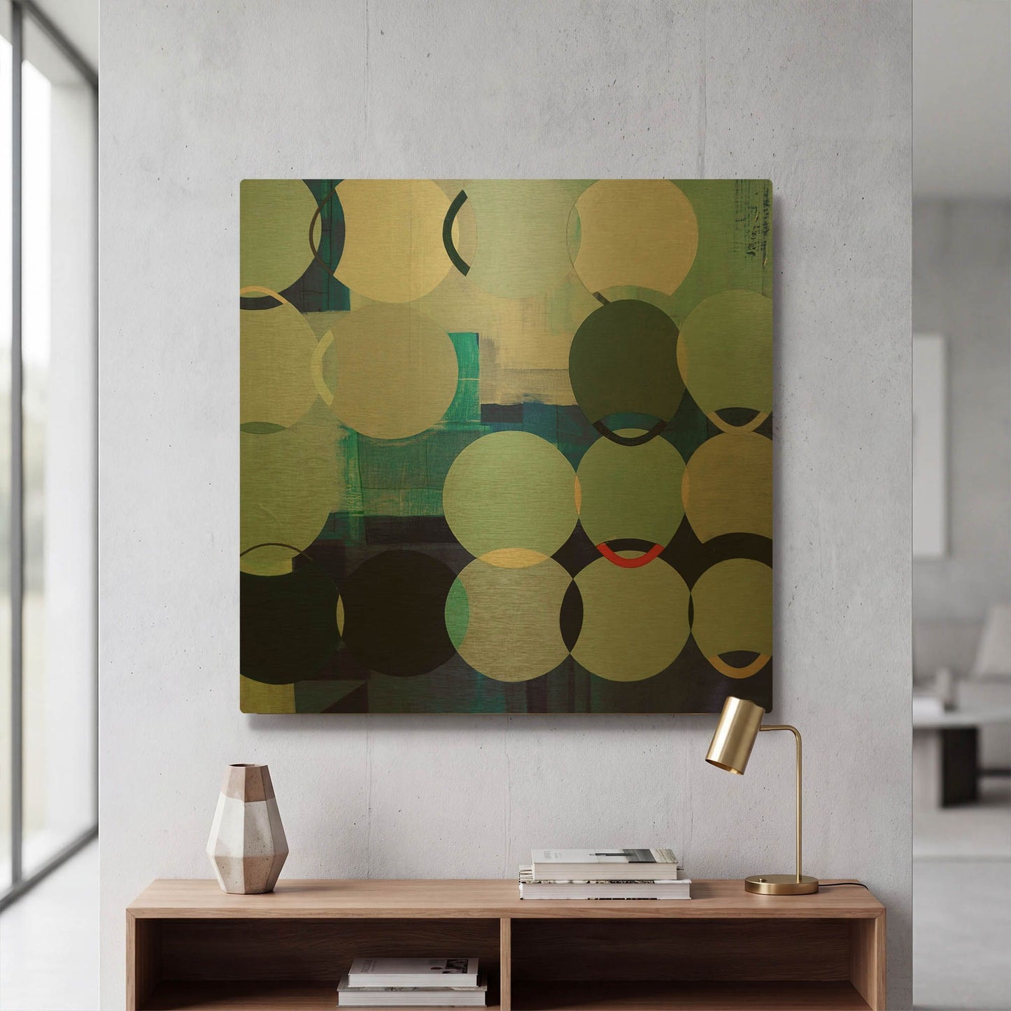 'Circles No. 3' By Naomi Taitz Duffy Gold Metal Wall Art