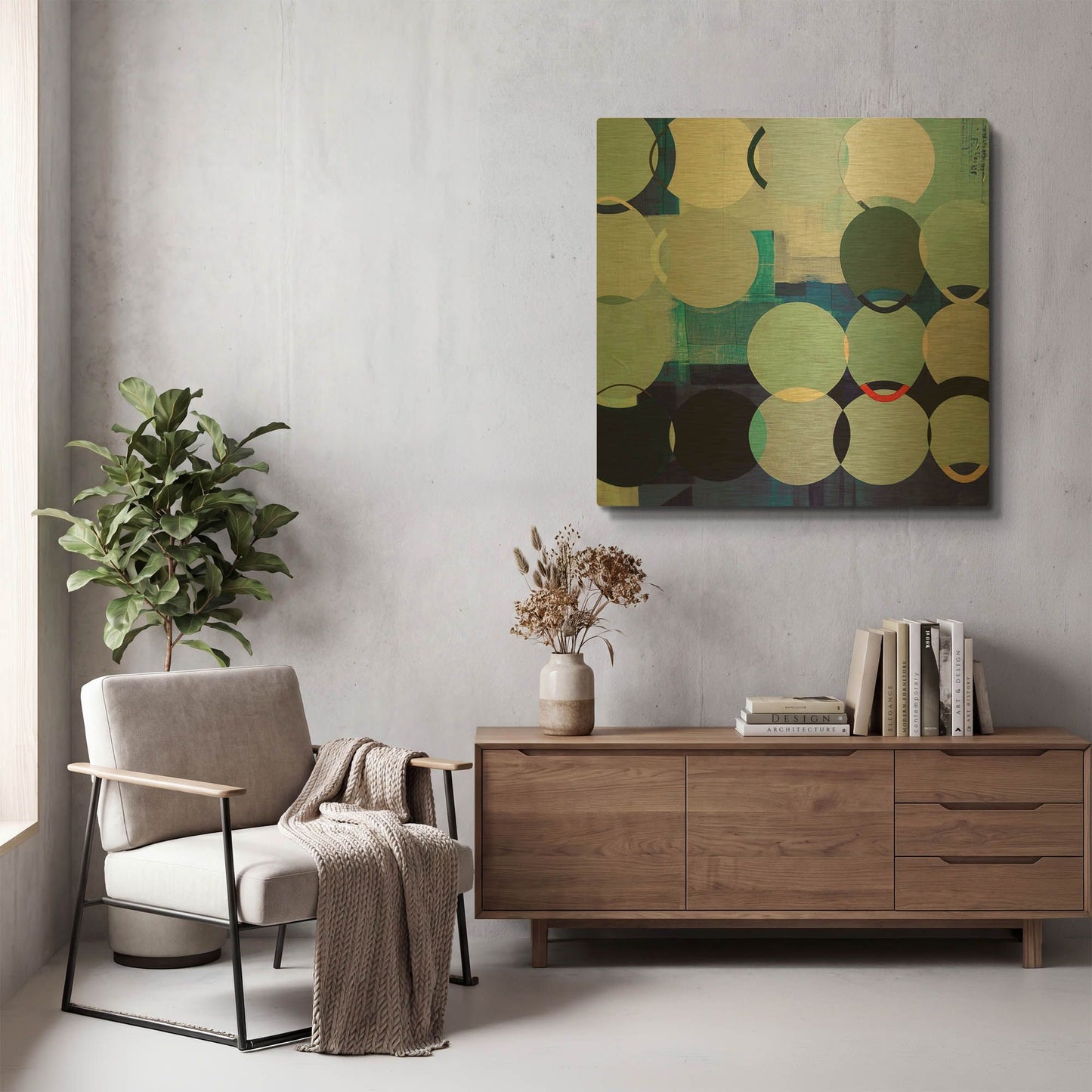 'Circles No. 3' By Naomi Taitz Duffy Gold Metal Wall Art