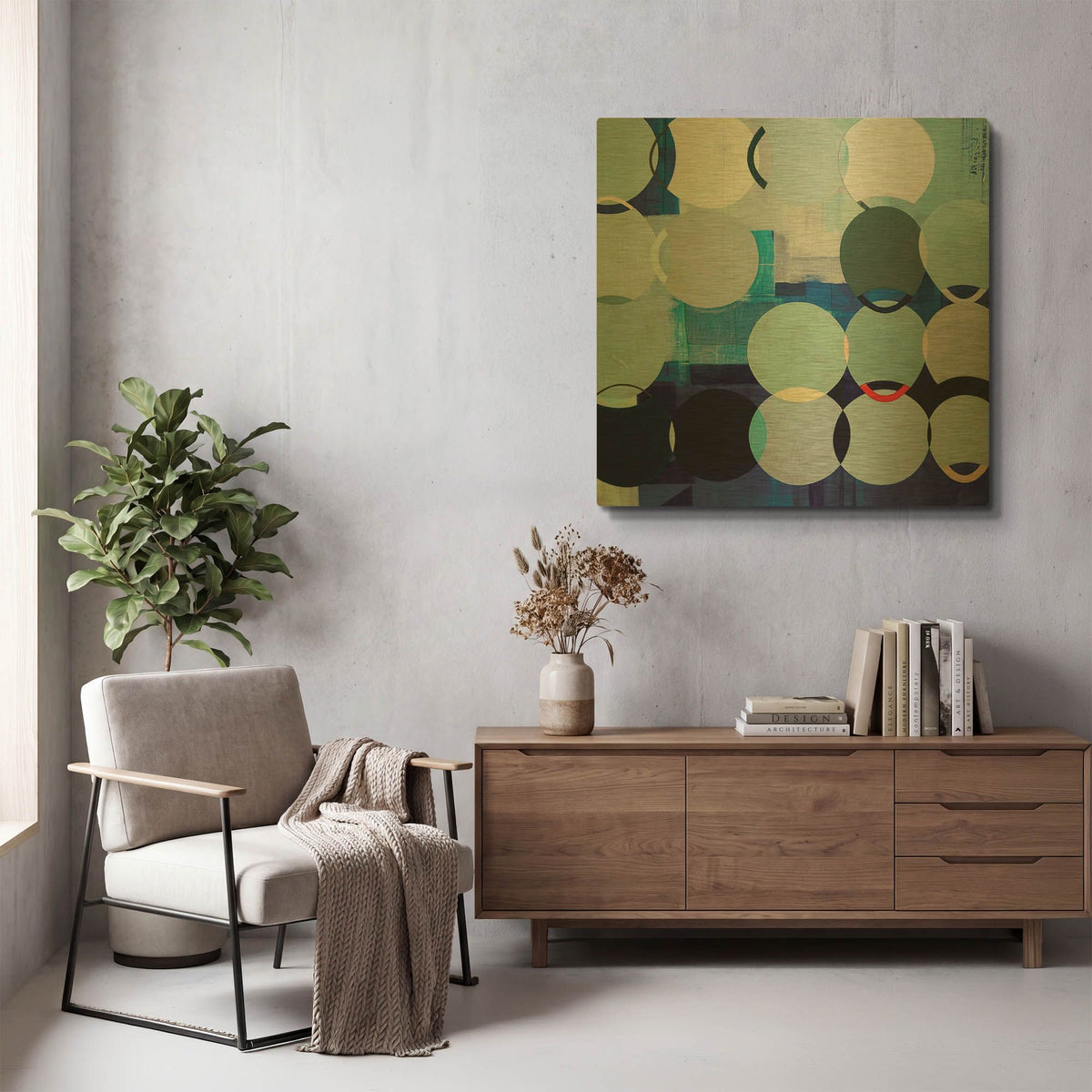 'Circles No. 3' By Naomi Taitz Duffy Gold Metal Wall Art