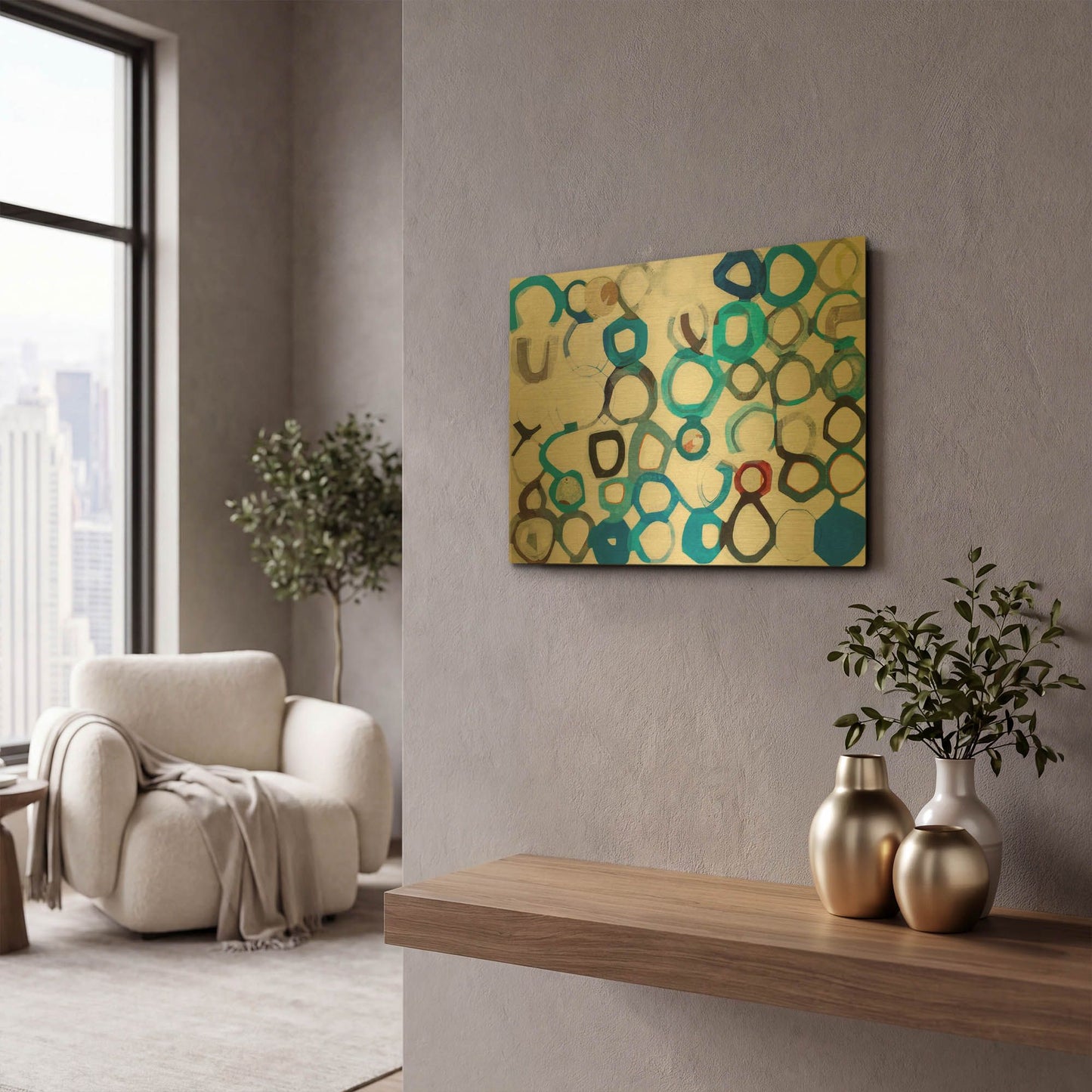 'Evolutions' By Naomi Taitz Duffy Gold Metal Wall Art
