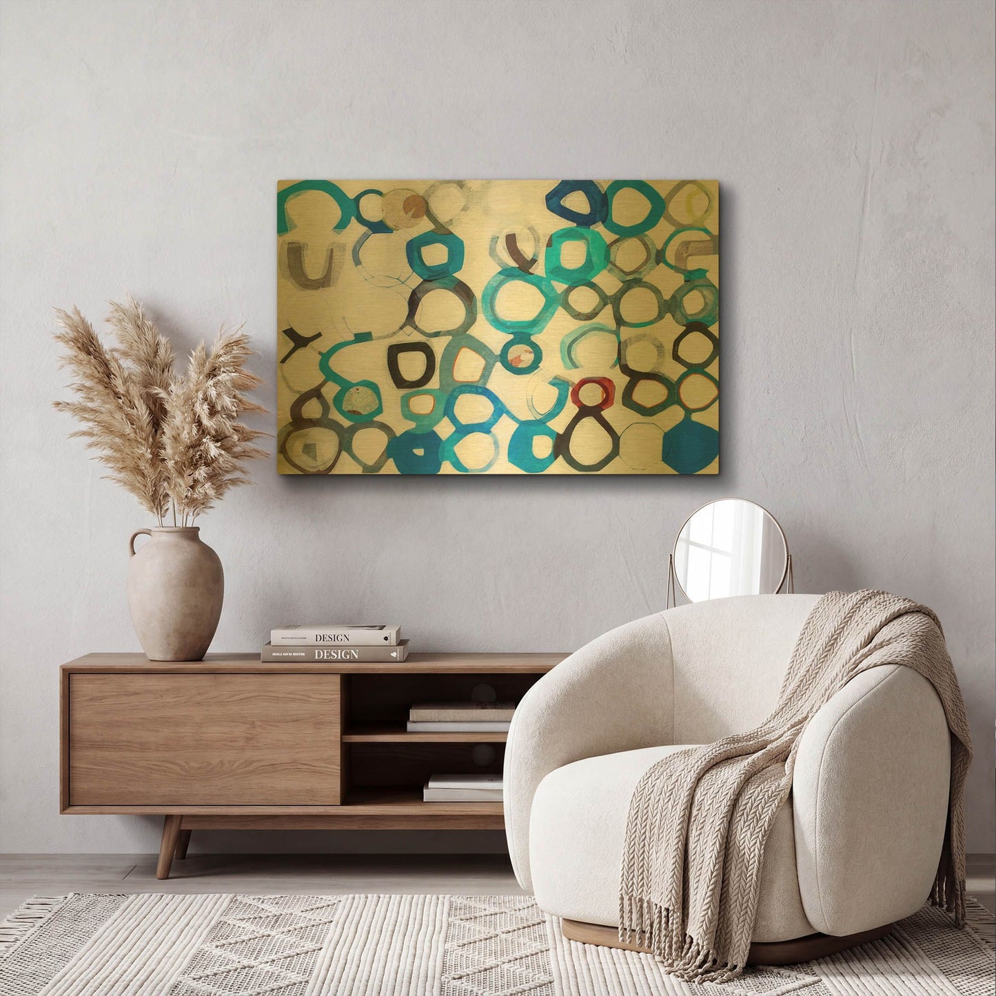 'Evolutions' By Naomi Taitz Duffy Gold Metal Wall Art