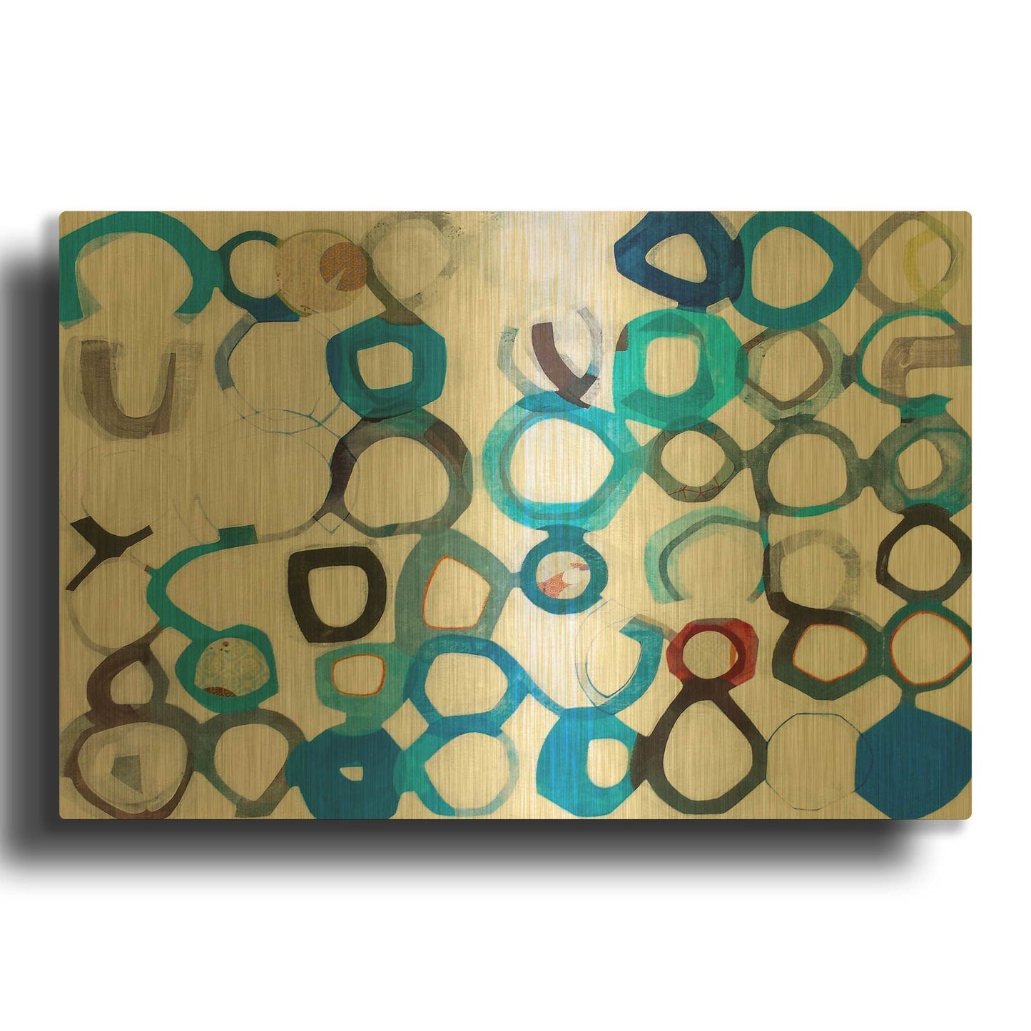 'Evolutions' By Naomi Taitz Duffy Gold Metal Wall Art