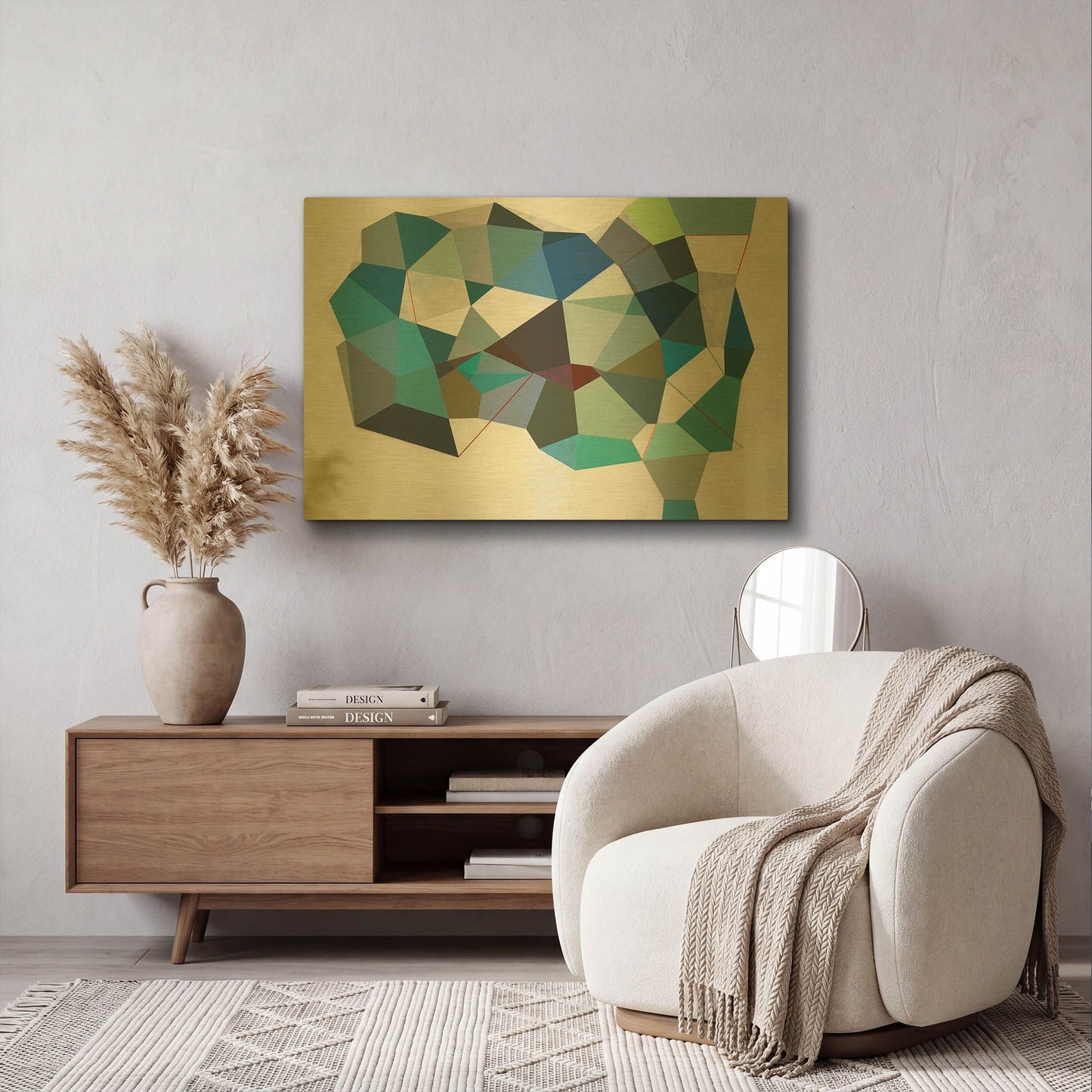'No Apparent Reason' By Naomi Taitz Duffy Gold Metal Wall Art