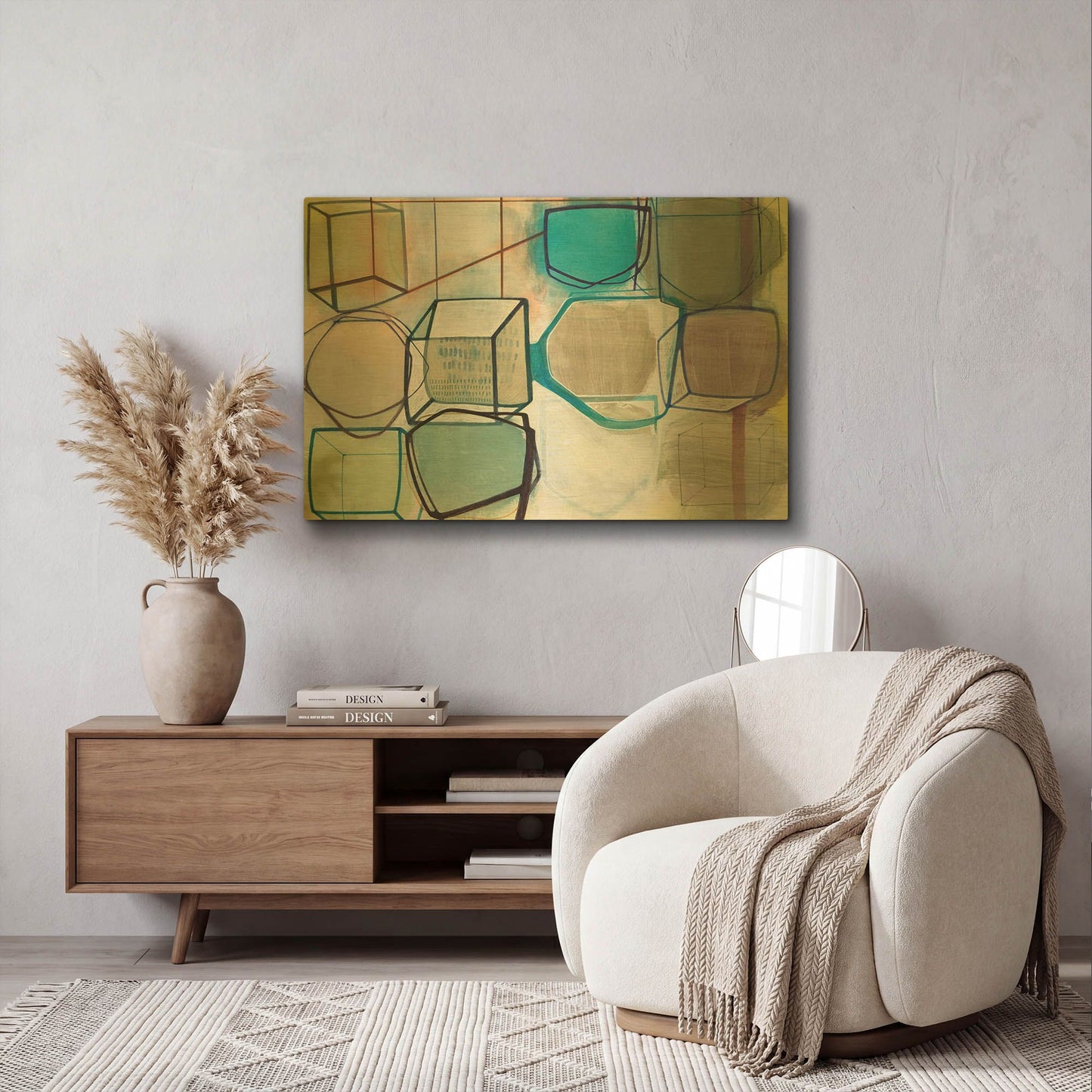 'Paper Abstract 3' By Naomi Taitz Duffy Gold Metal Wall Art